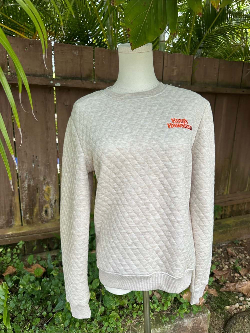 Marine Layer x Kings Hawaii Quilted Crew Neck Sweater Size XS